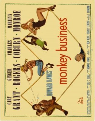 Monkey Business movie poster (1952) wooden framed poster