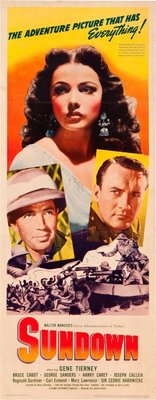 Sundown movie poster (1941) metal framed poster