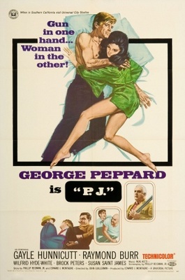 P.J. movie poster (1968) Stickers MOV_6d3bee76
