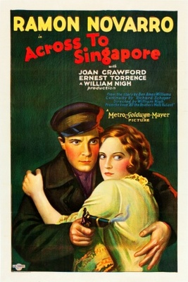 Across to Singapore movie poster (1928) wooden framed poster