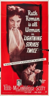 Lightning Strikes Twice movie poster (1951) wood print