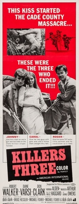 Killers Three movie poster (1968) wood print