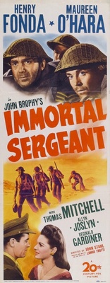 Immortal Sergeant movie poster (1943) wooden framed poster