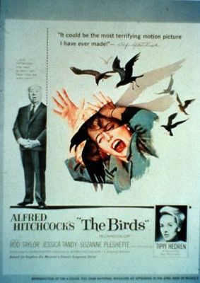 The Birds movie poster (1963) wood print