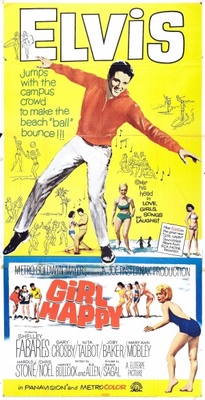 Girl Happy movie poster (1965) pillow