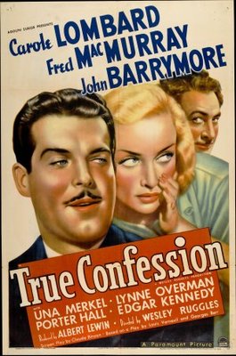 True Confession movie poster (1937) poster with hanger