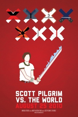 Scott Pilgrim vs. the World movie poster (2010) wood print