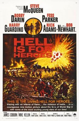 Hell Is for Heroes movie poster (1962) wooden framed poster