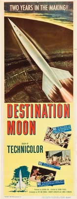 Destination Moon movie poster (1950) metal framed poster