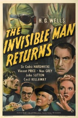 The Invisible Man Returns movie poster (1940) canvas poster