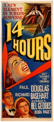 Fourteen Hours movie poster (1951) metal framed poster