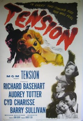 Tension movie poster (1949) pillow