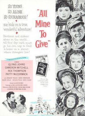 All Mine to Give movie poster (1957) pillow