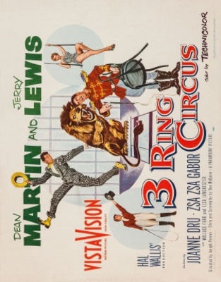 3 Ring Circus movie poster (1954) pillow