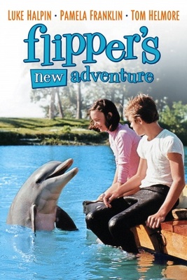 Flipper's New Adventure movie poster (1964) wooden framed poster