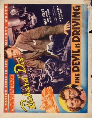 The Devil Is Driving movie poster (1937) pillow
