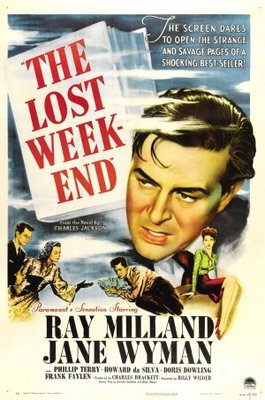 The Lost Weekend movie poster (1945) metal framed poster