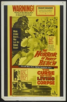 The Horror of Party Beach movie poster (1964) pillow
