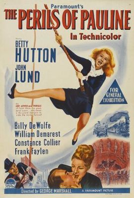 The Perils of Pauline movie poster (1947) wood print
