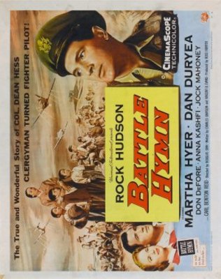 Battle Hymn movie poster (1956) wood print