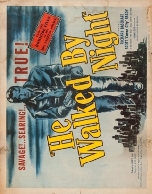 He Walked by Night movie poster (1948) wood print