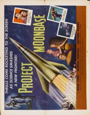 Project Moon Base movie poster (1953) wood print