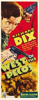 West of the Pecos movie poster (1934) metal framed poster