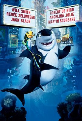 Shark Tale movie poster (2004) wooden framed poster