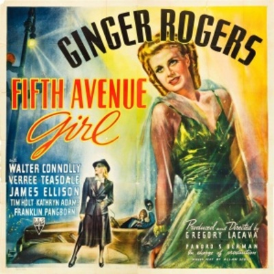 5th Ave Girl movie poster (1939) pillow