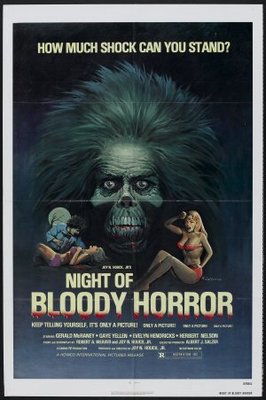 Night of Bloody Horror movie poster (1969) metal framed poster