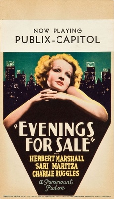 Evenings for Sale movie poster (1932) poster with hanger