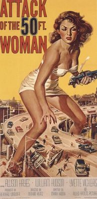 Attack of the 50 Foot Woman movie poster (1958) canvas poster