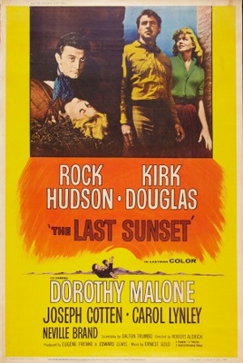 The Last Sunset movie poster (1961) metal framed poster