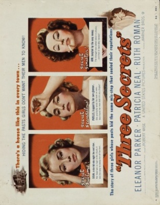 Three Secrets movie poster (1950) poster with hanger