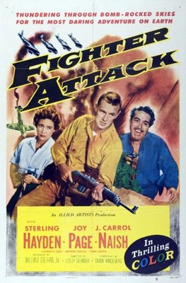 Fighter Attack movie poster (1953) wooden framed poster