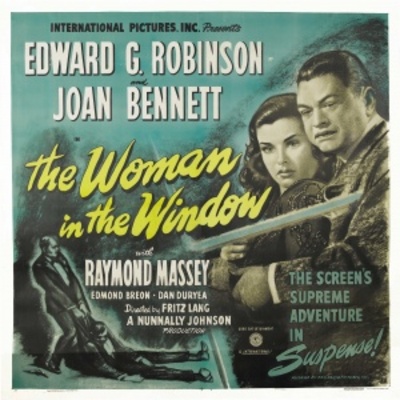 The Woman in the Window movie poster (1945) metal framed poster