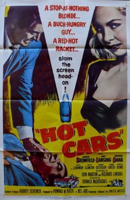Hot Cars movie poster (1956) metal framed poster