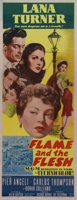 Flame and the Flesh movie poster (1954) pillow