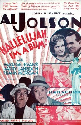 Hallelujah I'm a Bum movie poster (1933) metal framed poster
