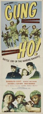 'Gung Ho!': The Story of Carlson's Makin Island Raiders movie poster (1943) pillow