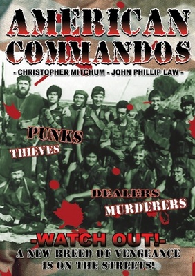 American Commandos movie poster (1985) metal framed poster