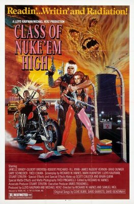 Class of Nuke 'Em High movie poster (1986) metal framed poster