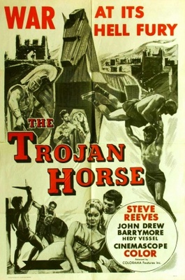 La guerra di Troia movie poster (1961) wood print