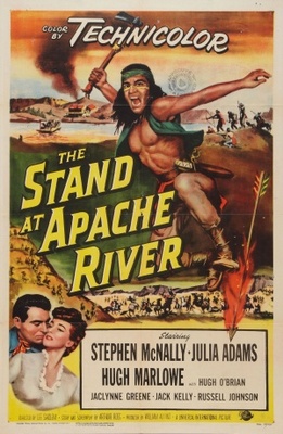The Stand at Apache River movie poster (1953) wood print