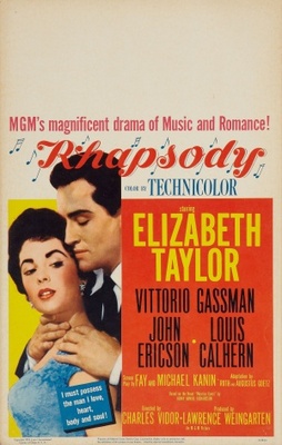 Rhapsody movie poster (1954) wood print