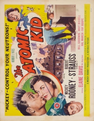 The Atomic Kid movie poster (1954) wood print