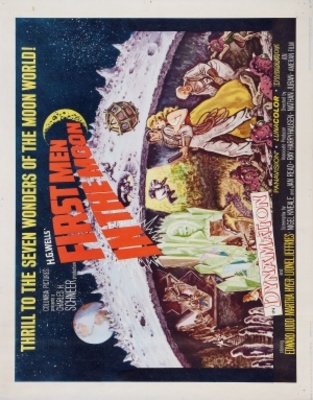 First Men in the Moon movie poster (1964) metal framed poster