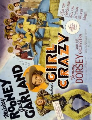 Girl Crazy movie poster (1943) wood print