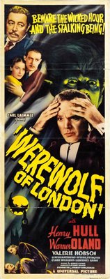 Werewolf of London movie poster (1935) metal framed poster