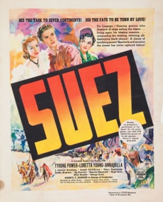 Suez movie poster (1938) wooden framed poster